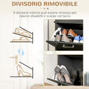 Scarpiera Salvaspazio Design Moderno 2 Cassetti Ribaltabili 54x24x82,5 cm Nero 