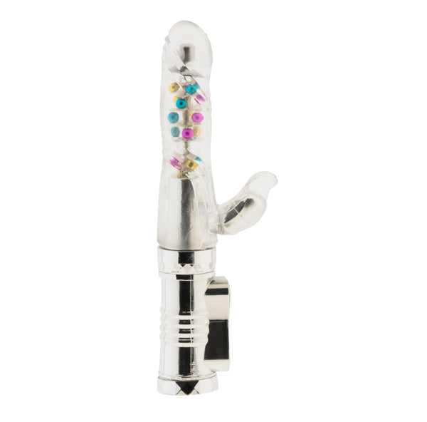Vibromasseur clitoridien et vaginal à piles Forlove SilverLick Transparent prezzo