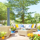 Copertura per Ombrellone Impermeabile con Cerniera e Laccio Grigio     