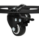 Carrello Sottovaso Ø30 cm in Metallo con Ruote Nero