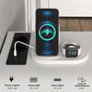 Scrivania per PC 100x50x75 cm Prese di Ricarica e Scaffali in Legno e Metallo Bianca e Nera  