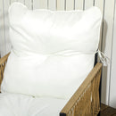 Set Salotto da Giardino 4 Pezzi con Divanetto, 2 Sedie e Tavolino da Caffè Nero Marrone e Crema   