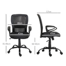 Sedia Poltrona Operativa Altezza Regolabile In Tessuto a Rete Nero   