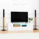 Mobile TV Fino a 60"" 137x35x42 cm in Legno Truciolare Bianco Lucido