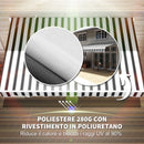 Tenda da Sole a Bracci 395x245 cm Avvolgibile a Manovella Blu e Bianco   