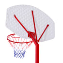 Canestro Basket Autoportante 210-260 cm Altezza Regolabile  e Ruote in Acciaio Rosso