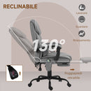 Sedia Operativa da Ufficio Massaggiante e Reclinabile 66x75x112-122 cm Grigio 