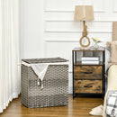 Cesto Portabiancheria 56,5x33x61 cm con Sacca rimovibile Grigio