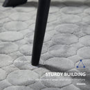 Set 2 Sedie Imbottite 43x58x90 cm in Tessuto Blu