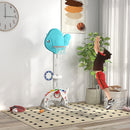 Canestro Basket per Bambini Regolabile 5 in 1 Porta da Calcio e Golf Azzurro  