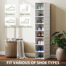 Scarpiera con 8 Contenitori Impilabili e Pieghevoli per 8 Paia di Scarpe Bianco  