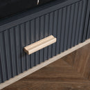 Mobile Porta TV 55" max 120x40x65 cm in MDF e Acciaio Grigio