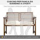 Cuscino per Sedie da Giardino 100x50 cm in Poliestere Crema