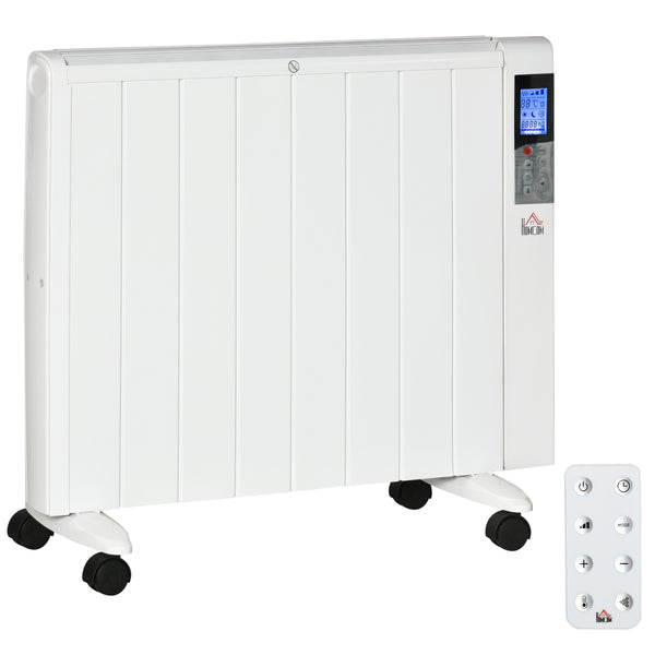 prezzo Radiateur Électrique 2000W 75x31x66,5 cm avec Minuterie et Réglages de Chaleur Blanc