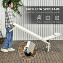 Set 2 Lettini Prendisole da Giardino 55x195x30 cm in Alluminio e Poliestere Beige