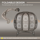 Poltrona 2 Posti da Giardino 126x75x142 cm con Cuscino Marrone Sabbia