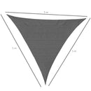Tenda a Vela Triangolare Anti-UV e Traspirante 5x5x5 m con Ganci a D in Polietilene-3