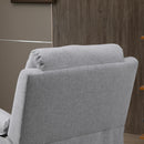 Poltrona Alzapersona Elettrica Reclinabile con Telecomando e Poggiapiedi Grigio Chiaro   