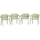 Set 4 Sedie da Giardino 60x56x75 cm dal Design Moderno Impilabili Verde