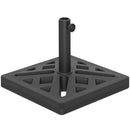 Base per Ombrellone Quadrata da 15kg Pali da 32-38-48 mm Nero  