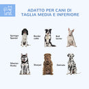 Recinto per Cani Taglia Grande 2,1x1,85x1,2m Tetto in Tessuto Oxford Anti UV Argento e Grigio