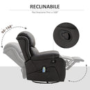 Poltrona Relax Massaggiante 97x92X104 cm in Similpelle Nera