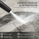Idropulitrice ad Alta Pressione 1600W 35x28x65 cm con Ugello Regolabile e Kit Pulizia Blu e Nero   