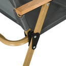 Set 2 Sedie per Esterni 54x59x78 cm Seduta in Tessuto Oxford e Acciaio  Grigio  