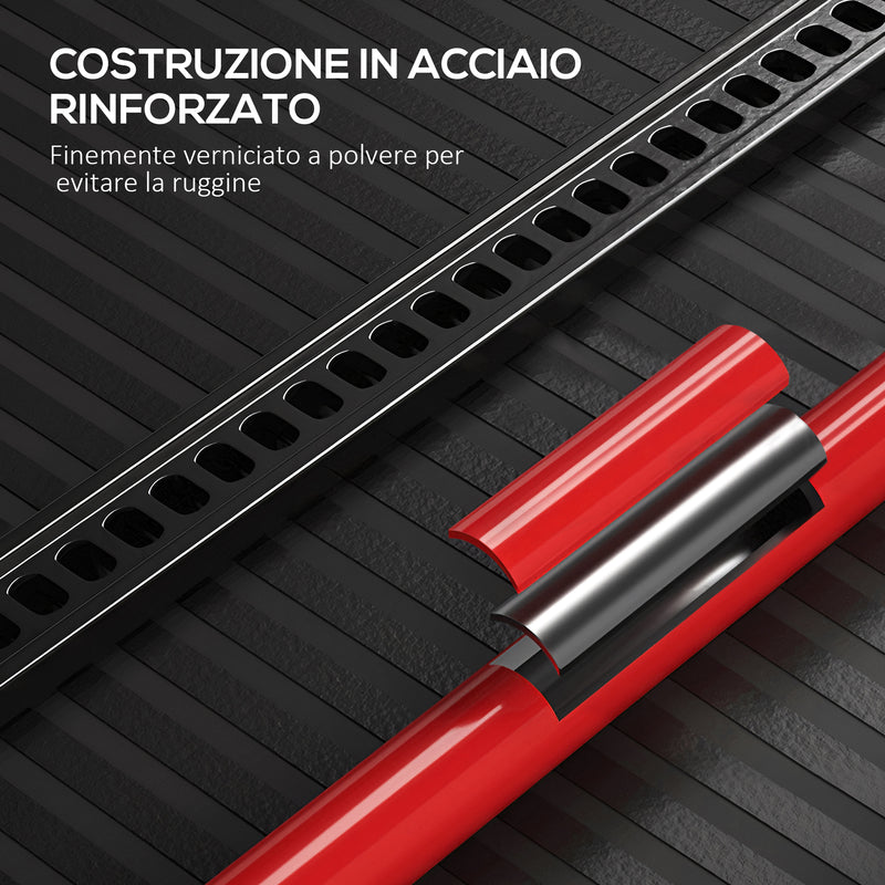 Cric Sollevatore Auto da 3 Tonnellate in Acciaio Rinforzato Rosso   