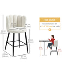 Set 2 Sgabelli 52x53x93 cm in Poliestere e Acciaio Bianco e Nero