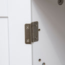 Mobile Lettiera per Gatti a 2 Ante con Divisorio Interno Regolabile 86x48x52 cm Bianco  