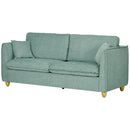 Divano 3 Posti 184x77x81 cm in Tessuto Verde