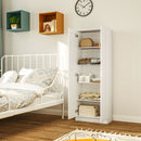 Credenza Mobile Alto Cucina  Multiuso 60x31.5x165 cm in Legno Bianco 