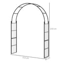 Arco da Giardino 153x40x210 cm In Metallo Nero