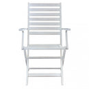 Sedia da Giardino Serena con Braccioli 55x57x91 h cm in Legno Bianco