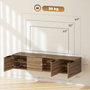 Mobile Sospeso con Armadietti in Stile Industriale 150x35x32 cm in Truciolato Marrone   