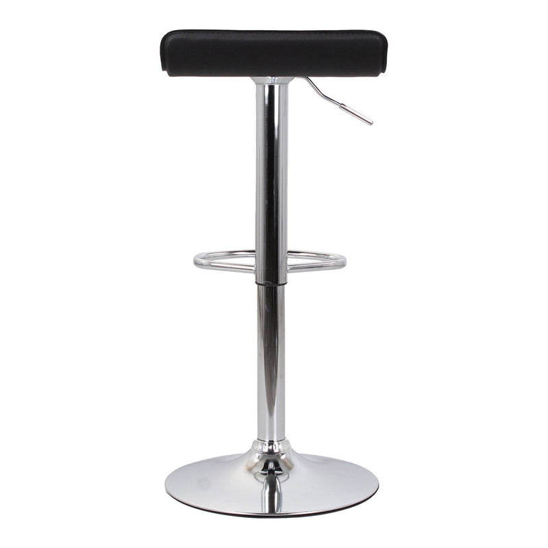 Set 2 Sgabelli 38x40x54/74 cm in Ecopelle con Base Cromata Nero