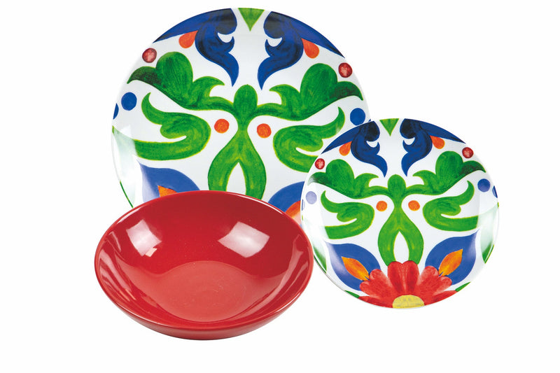 Servizio Piatti 18 Pezzi in Porcellana e Gres 6 Posti Tavola Diversi Villa d'Este Home Tivoli Naxos