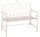 Banc de jardin 2 places 104x55x95,5 cm en métal blanc Ragusa