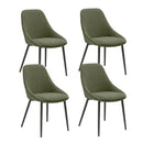 Set 4 Sedie Kira 51x59x85 cm in Tessuto Easy-Clean Verde       