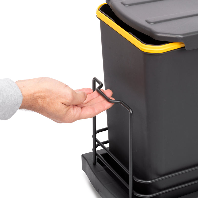 Pattumiera da Cucina ad Estrazione 2x 12 L in Plastica Emuca 