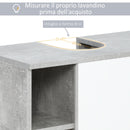 Mobile Sotto Lavabo Bagno 6 Ripiani 1 Anta 60x30x68 cm in Legno Grigio