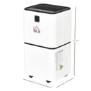 Deumidificatore 2L Massimo 25m2 Capacità 11,2L/24h 178W  Bianco