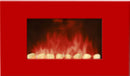 Camino Elettrico da Parete Effetto Fiamma 2000W CheminArte Red Line Rosso