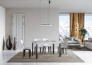 Tavolo Allungabile 120/380x90 cm Everyday Premium Bianco Frassino Gambe Antracite      