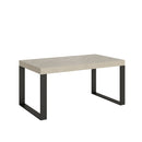 Tavolo Allungabile 160-420x90x77 cm Tecno Premium Cashmere Telaio Antracite 
