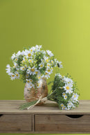 Set 2 Mazzetto di Margherite Artificiali Altezza 35 cm Bianco