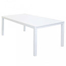 Tavolo Formentera 200/300x100x74 h cm in Alluminio Bianco