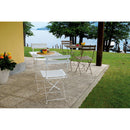 Set da Giardino in Ferro 60X60cm Vorghini Bistrò Quadrato Tortora