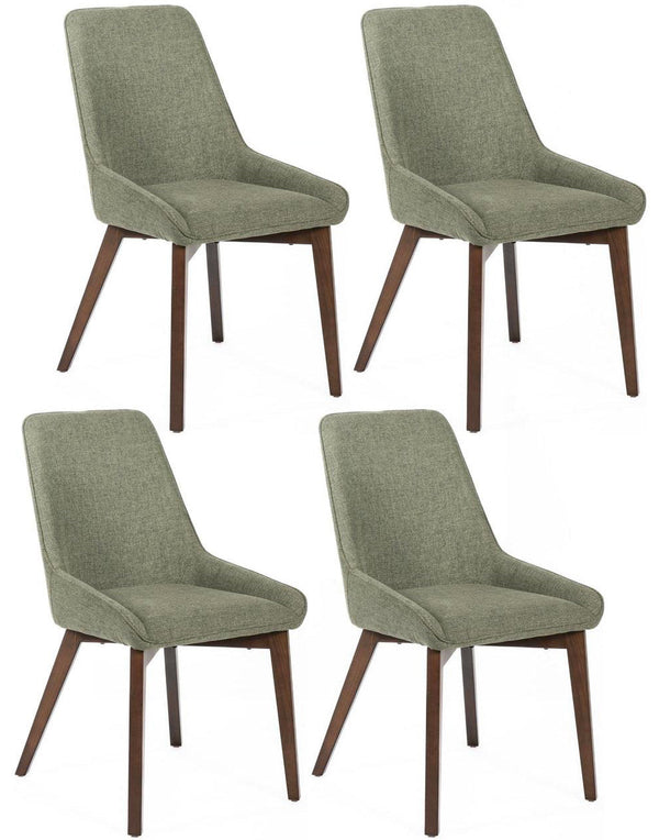 online Set 4 Sedie 62x49,5xH87 cm in Tessuto Vera Verde